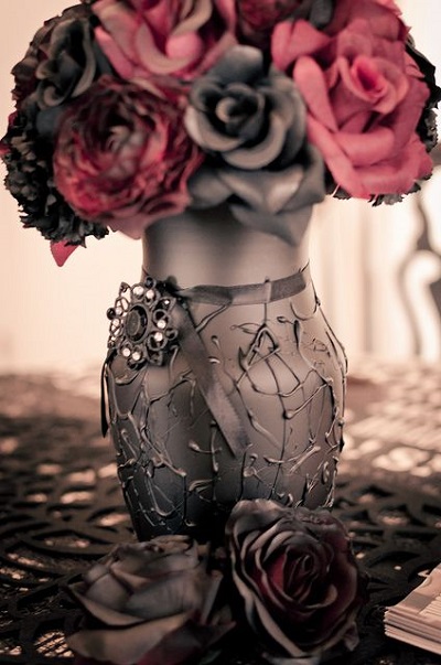 black vase Steph O Rama